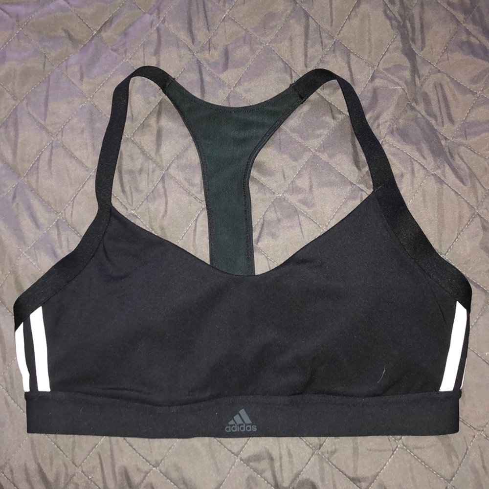 Adidas black sports bra